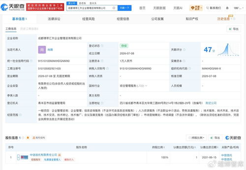 中信信托在蓉成立新公司 深耕信息咨询服务 展现战略新布局